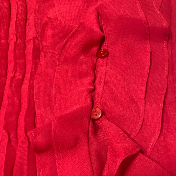 Style & Co. Red Ruffled Blouse - Picture 11 of 14